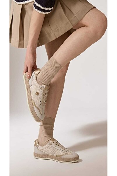 Luvesta Shoes LUVESTA HASIR TABANLI GÜNLÜK SNEAKER BEJ