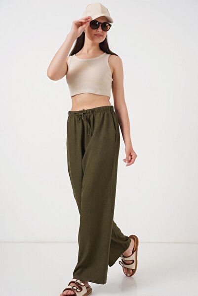Hiccup Bdart Elastic Comfortable Wide Leg Pants