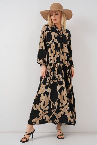 Hiccup Μακρύ φόρεμα με σχέδια και λαιμόκοψη V BDART