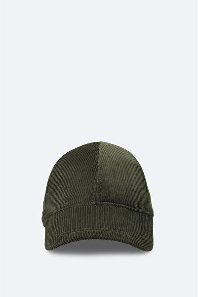 Avva Men's Khaki Corduroy 100% Cotton Sports Hat A32y9203