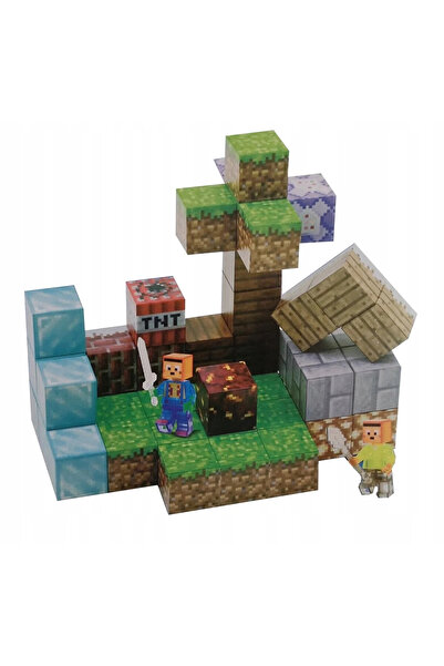 LRS STORE Manyetik Yapı Blokları 50 Parça – Çocuklar Için Eğitici Oyuncak Seti Minecraft Mıknatıslı Küpler