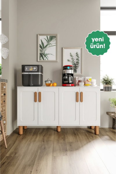 mapahomeliving Flora FLR4120 Bohem Kahve Köşesi 4 Kapaklı MDF Mebran Kapaklı ...