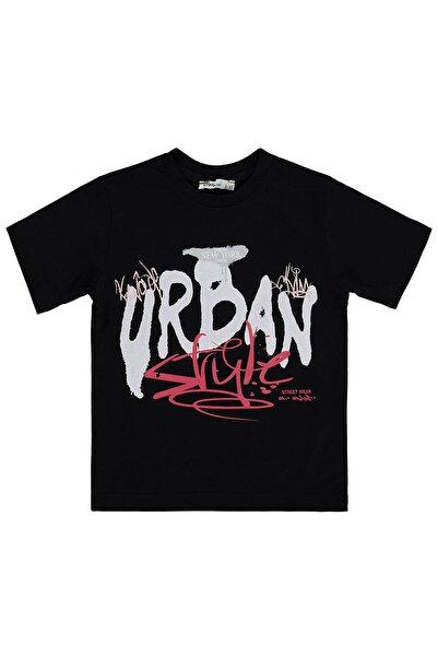 Civil Boys Μπλουζάκι URBAN με στάμπα για 2-5 ετών - Μαύρο για 5-6 ετών