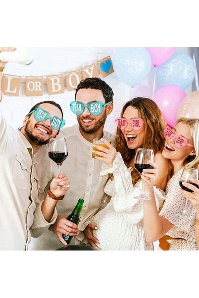 Bukela Gender Reveal Party Decoration – Glasses Set