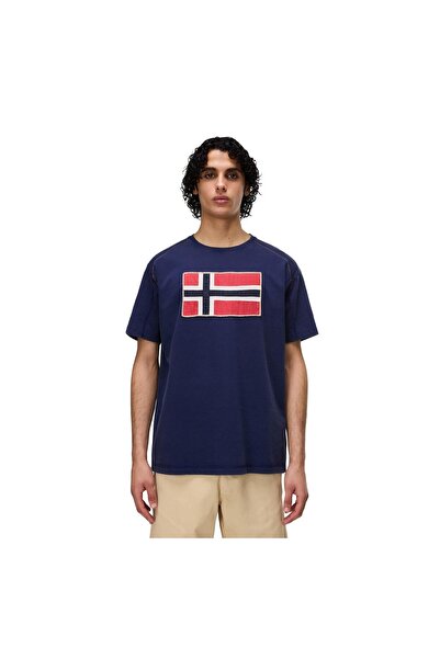 Napapijri P0A4ICLB2Q1-R S-Reflect Ss Erkek T-Shirt Lacivert