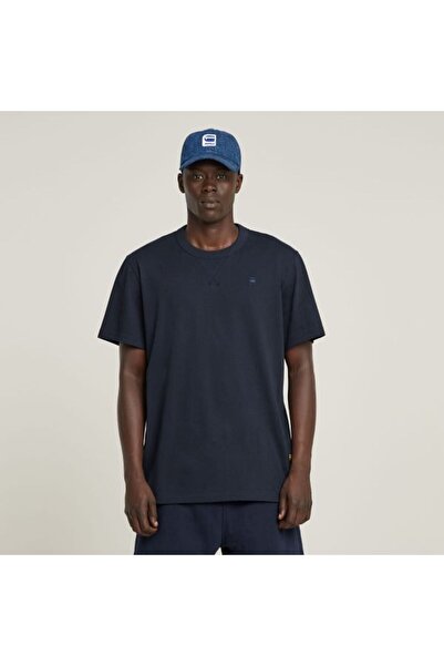 G-STAR RAW LACİVERT LOGOLU ERKEK T-SHIRT