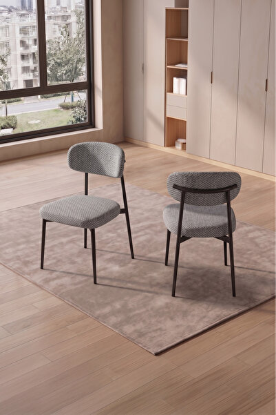 Rovena HOBİLON Polo SANDALYE 6’ADET Sandalye -Dokuma Kumaş, Statik Boyalı Met...