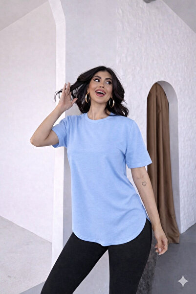 ribana Γυναικείο T-Shirt με λαιμόκοψη ποδηλάτου, βασικό, κοντομάνικο, κανονικ...