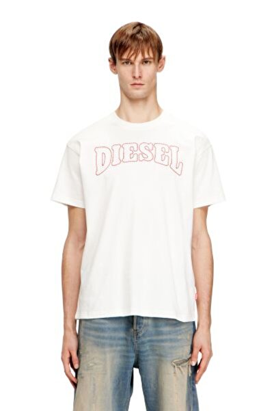 Diesel BEYAZ LOGOLU ERKEK T-SHIRT