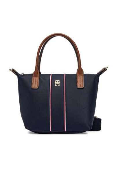 Tommy Hilfiger POPETTE MINI TOTE MAVİ KADIN OMUZ ÇANTASI