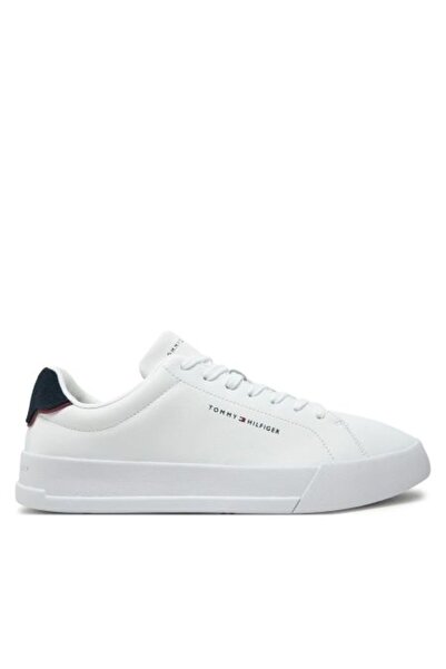 Tommy Hilfiger Ανδρικά αθλητικά παπούτσια Tommy Jeans White Pebble Grain Court