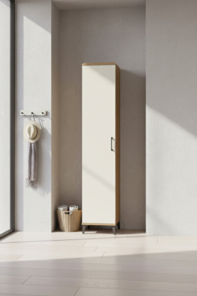 Dienni Arges Dolap 2 Raflı Tek Kapaklı Tek Askılı 44x30x221 Çam-Aytaşı