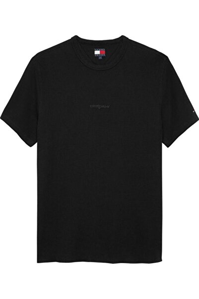 Tommy Hilfiger Ανδρικό Κοντομάνικο Στενό Μπλουζάκι Βάφλας με Σχέδιο M