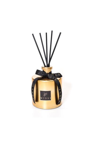 Missi 500 ml Parlak Gold Silindir Şişe Black Vanilya Oda Kokusu