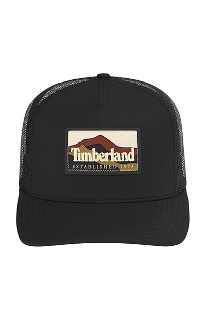 Timberland B0A66860011-R Mountain Patch Trucker Men's Hat Black
