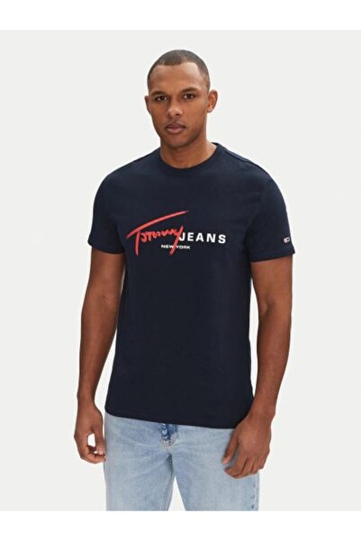 Tommy Hilfiger Άνδρες& # x27;s Κοντομάνικο Μπλουζάκι με Λογότυπο Γκράφιτι L