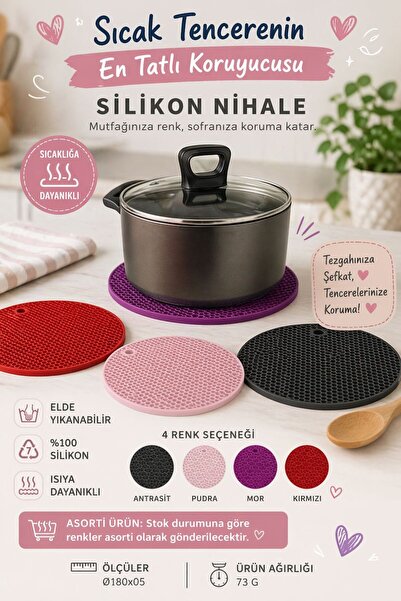 Okyanus Home Silicone Round Trivet