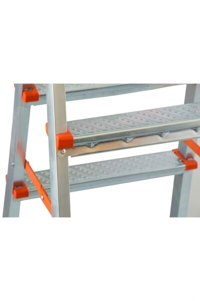 ASVERA 5+5 Basamaklı Çift Çıkışlı Galvanizli Profil Merdiven (Ev, bahçe, işyeri için uygun)