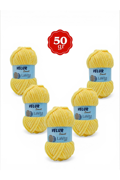 LaVita Yarn LaVita Velur Small Kadife El Örgü İpi %100 Polyester 250gr 5 ADET...