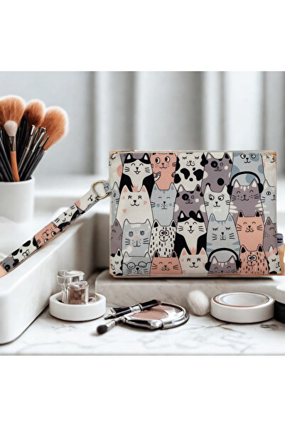 ADUŞKA Su Geçirmez Iç Astarlı Clutch Ve Makyaj Çantası