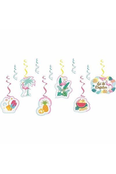 partidolu Διακοσμητικά πλαστικά στριφογυριστά στολίδια με θέμα το φλαμίνγκο, ...