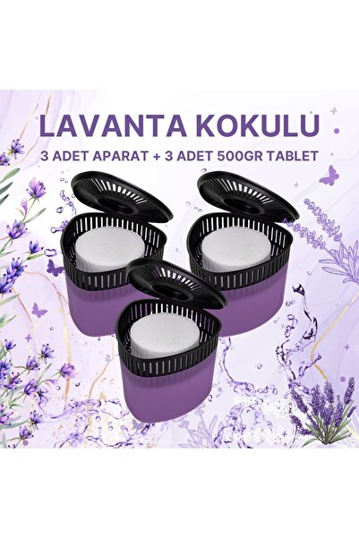 Saban 3 Adet 500GR - LAVANTA - Nem Alıcılı Ve Rutubet Giderici Aparat Üçgen (...