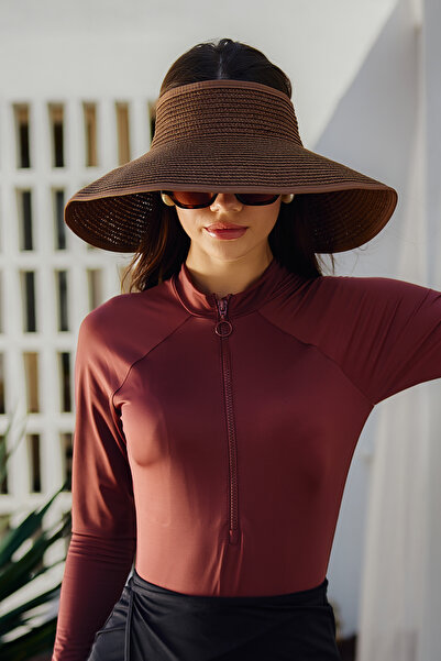 Remsa Mayo RŞ-78 Καφέ Ψάθινο Καπέλο - Πτυσσόμενο γείσο, Αντηλιακό γείσο