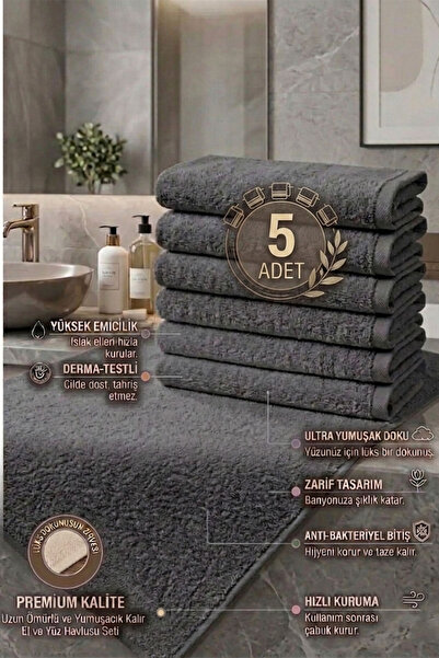 Embays 5Pcs 50X90Cm Cotton Towel Barber Towel, Hairdresser Towel, Sportsman T...