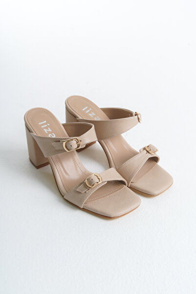 Liza Shoes Papuci cu curea dublă cu toc BERY pentru femei A012-K0615