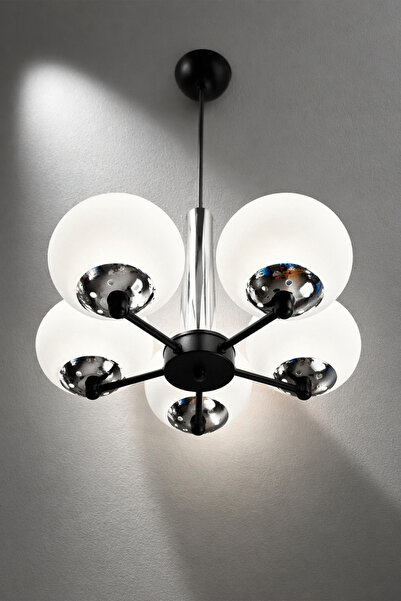 MINIMAL ETICARET VE BILGI TEKNOLOJILERI Globe Black & Silver Up Penta Plafony...