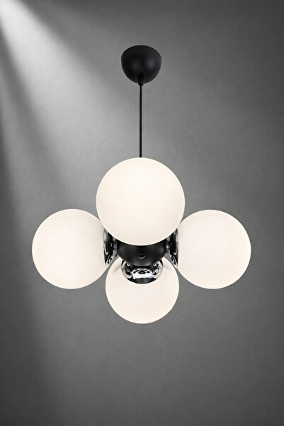 MINIMAL ETICARET VE BILGI TEKNOLOJILERI Globe Black & Silver QUAD Beyaz Cam A...