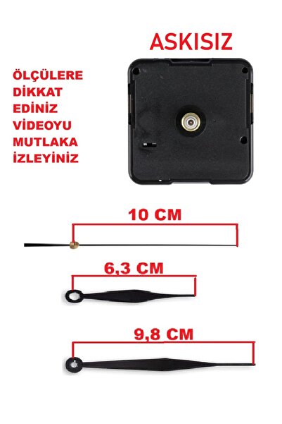 CNR SHOP Saat Mekanizması, 18 MM ŞAFT Sessiz Çalışır Akar, Saat Motoru Akrep-...