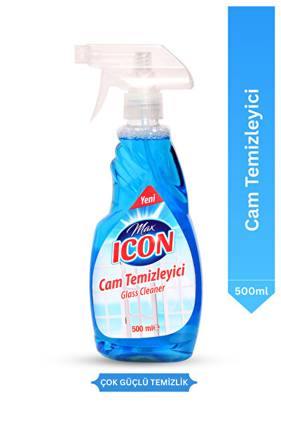 MAX ICON Cam Temizleyici 500 ml – Leke Bırakmaz, İz Yapmaz, Parlak Yüzey Temi...