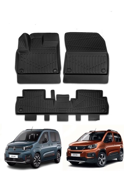 RICH OTO PASPAS Rifter Berlingo Combo 3D Havuzlu Paspas 2019 2020 2021 2022 2...