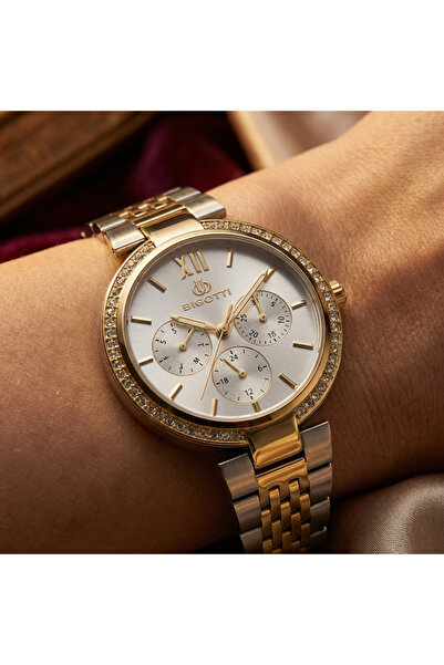 Bigotti Raffinato Silver and Gold Stainless Steel Watch for Women BG.1.10661-5