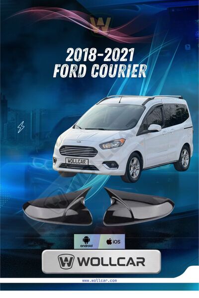 WOLLCAR Ford Courier Yarasa Ayna Kapağı Piano Black Parlak Siyah 2018 - 2021