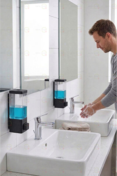 MAİN SHOP Επαναγεμιζόμενος 350 ML Επιτοίχιος Χειροκίνητος Διανομέας Υγρού Σαπ...