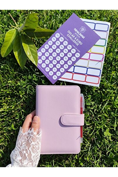 NESLİMSİ ATÖLYE Bütçe Planlayıcı Manyetik Ajanda PEMBE (Sticker ve Challenge ...