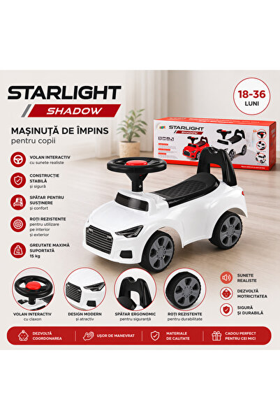 LEAN Masinuta ride-on pentru copii cu spatar QX-3396, claxon si spatiu depozi...