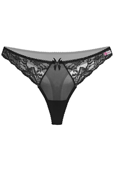 Genel Markalar Siyah Dantelli Fantazi G String Külot Under Secret