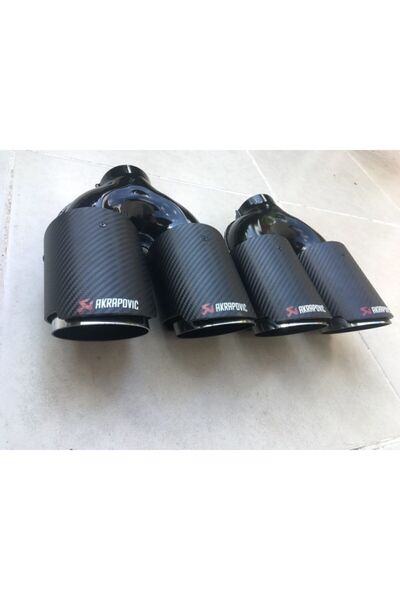 Yerli Üniversal Egzoz Ucu 90mm Çiftli Sağ-sol (SET)