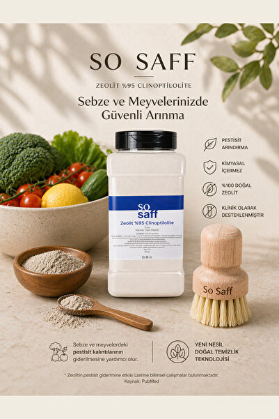 so saff Zeolit - Sebze Yıkama %95 Clinoptilolite 500 Gr