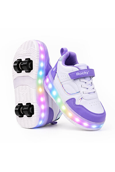 ROCKY SPORT Glow Kız Erkek Çocuk Patenli, Işıklı Rahat Spor Ayakkabı & Sneake...