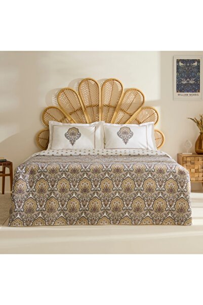 Karaca Home Cherly 100% βαμβακερό μονό σετ πικέ μουστάρδα