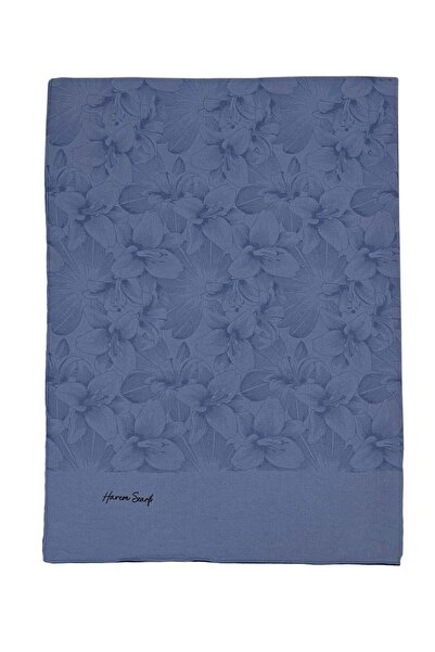 HAREM SCARF Viscose Shawl - Gold Deep - Dark Indigo