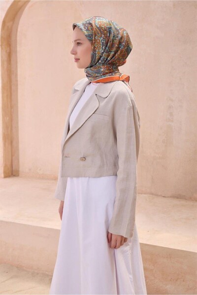 Belli ΜΕΤΑΞΩΤΟ ΜΑΝΤΗΛΙ ΜΕ ΕΘΝΙΚΟ ΣΧΕΔΙΟ 4101D TWILL