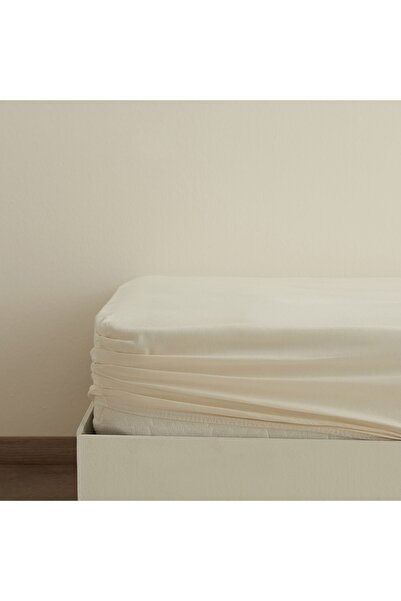 Karaca Home Βασικό σεντόνι μονό 100% βαμβακερό εκρού