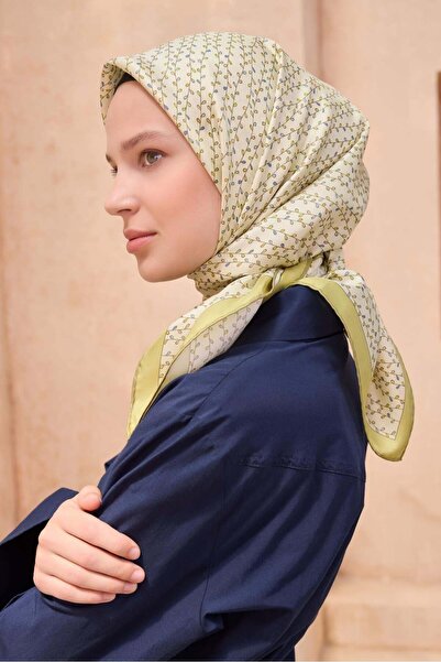 Belli Μεταξωτό μαντήλι Twill - 4128-83 Πράσινο Φιστικί