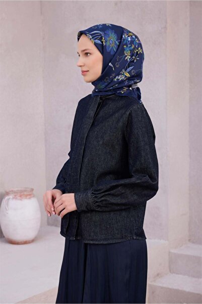 Belli Μεταξωτό Φουλάρι Τουίλ - 4210-53 Ναυτικό Μπλε Τουίλ