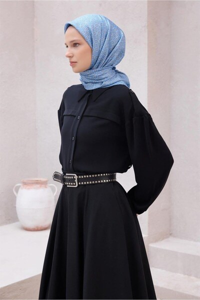 Belli Μεταξωτό μαντήλι τουίλ - 4215-08 Ίντιγκο